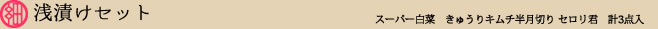 浅漬けセット　計4点入り